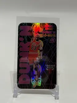 Dunk N Go Nuts Michael Jordan Lazer Holo Promo Mini Tobacco Card Chicago Bulls - Image 1