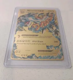 Gold Charizard EX HP230 Pokemon Fan Art Card Rare Display Collectible - Image 3