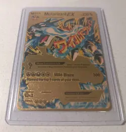Gold Charizard EX HP230 Pokemon Fan Art Card Rare Display Collectible - Image 4