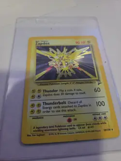 Zapdos 020/130 2000 Base Set 2 Holo Rare Vintage Pokemon Card -LP - Image 1