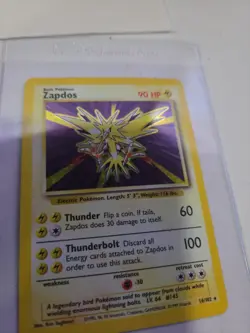 Pokemon 1995 Zapdos Holo Card 16/102 - Image 2