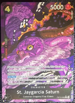 St. Jaygarcia Saturn Foil One Piece Card OP13-083 Rare AA Alt Art - Image 1