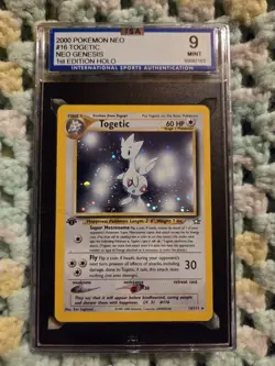 #16/111 Togetic 1st Edition Holo Rare 2000 Pokemon Vintage Card - Image 1