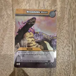 DKDS 048/100 BROADSIDE BASH Dinosaur King Rare Foil Move Trading Card 2009 - Image 1