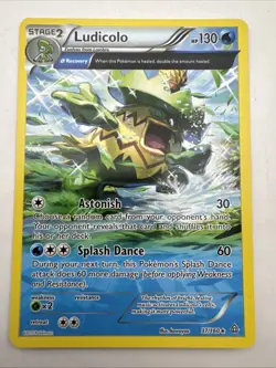 Pokemon TCG Ludicolo 37/160 - English Primal Clash Rare Non Holo Card NM - Image 1