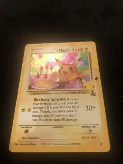 Birthday Pikachu Holo 24 Celebrations Classic Collection Pokemon Card 2021 Promo - Image 2