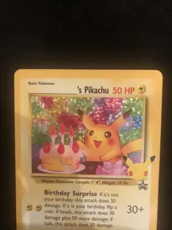 Birthday Pikachu Holo 24 Celebrations Classic Collection Pokemon Card 2021 Promo - Image 3