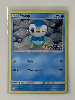 Pokemon Piplup Foil Card #32/156 Toys R Us Promo 2018 Not Played - Curve/Bow - Image 2