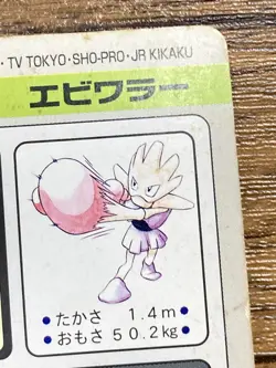 Pokemon Carddass Card Hitmonchan File No.107 Bandai Pocket Monsters 1997 Japan - Image 3