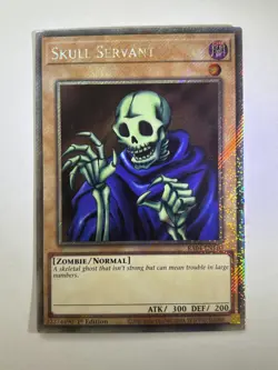 Skull Servant RA04-EN110 Platinum Secret Rare 1st Edition YuGiOh Card NM - Image 1