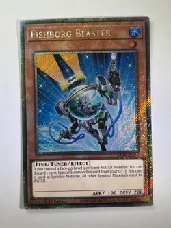 Fishborg Blaster RA03-EN225 Platinum Secret Rare 1st Edition YuGiOh Card NM - Image 1