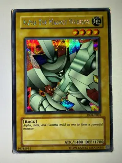 Alpha The Magnet Warrior DOR-E001 Prismatic Secret Rare UNL Edition YuGiOh Card - Image 1