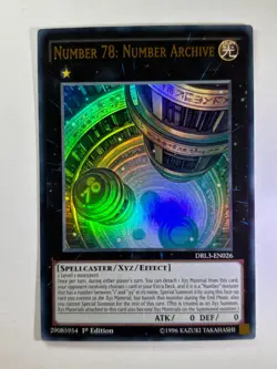 Number 78: Number Archive DRL3-EN026 Ultra Rare 1st Edition YuGiOh Card NM - Image 1