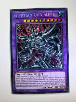 Egyptain God Slime RA01-EN029 Secret Rare 1st Edition YuGiOh Card NM - Image 1