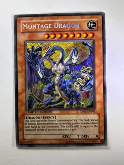 Montage Dragon CT05-ENS01 Secret Rare Limited Edition YuGiOh Card LP - Image 1