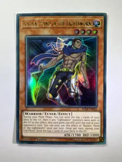 Raiden, Hand Of The Lightsworn BLLR-EN042 Ultra Rare 1st Edition YuGiOh Card NM - Image 1