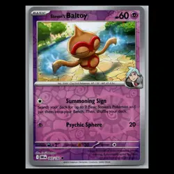 Pokemon Destined Rivals - Steven's Baltoy - 083/182 - Reverse Holo - Image 1