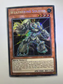 Weathering Soldier BLAR-EN005 Secret Rare 1st Edition YuGiOh Card NM - Image 1