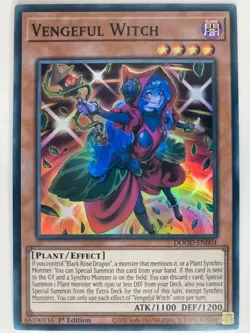 Vengeful Witch Super Rare DOOD-EN004 1st Edition YuGiOh Card NM - Image 1