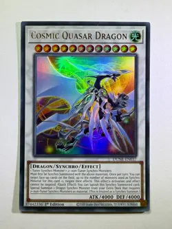 Cosmic Quasar Dragon DUNE-EN037 Ultra Rare 1st Edition YuGiOh Card NM - Image 1
