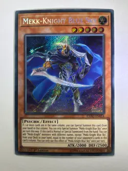 Mekk-Knight Blue Sky EXFO-EN014 Secret Rare 1st Edition YuGiOh Card NM - Image 1