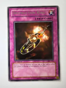 Destruction Ring IOC-101 Rare 1st Edition YuGiOh Card LP - Image 1