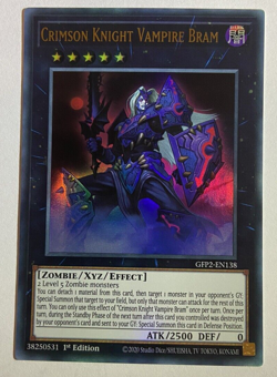 GFP2-EN138 Crimson Knight Vampire Bram Ultra Rare 1st Edition YuGiOh Card - Image 1