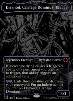 1x Drivnod, Carnage Dominus ~~ Oil Slick Raised Foil (Borderless) NM-Mint, Engli - Image 1