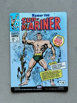 Namor the Sub Mariner (Borderless Foil) #391 Mythic MTG Marvel Super Heroes - NM - Image 1