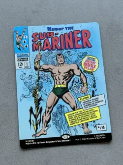 Namor the Sub Mariner (Borderless Foil) #391 Mythic MTG Marvel Super Heroes - NM - Image 3