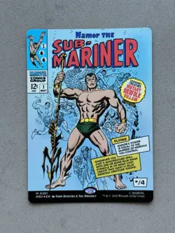 Namor the Sub Mariner (Borderless Foil) #391 Mythic MTG Marvel Super Heroes - NM - Image 4