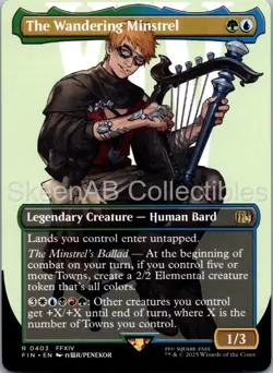 MTG SkeenAB The Wandering Minstrel (Borderless) FINAL FANTASY NM - Image 1