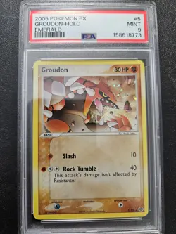 Pokemon PSA 9 EX Emerald Groudon Holo Rare 5/106 MINT - Image 1
