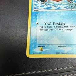 Vintage 2006 Pokemon Krabby 54/100 EX CRYSTAL GUARDIANS Reverse Holo LP - Image 4