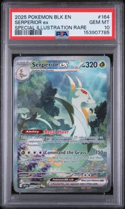 2025 POKEMON BLACK BOLT SPECIAL ILLUSTRATION RARE SERPERIOR EX PSA 10 - Image 1
