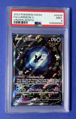 2023 Pokemon SWSH FA/Lumineon V Crown Zenith #GG39 PSA 9 MINT - Image 1