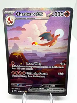 Pokemon TCG Charizard ex 199/165 SV: Scarlet & Violet 151 SIR FA Holo Eng - Image 1