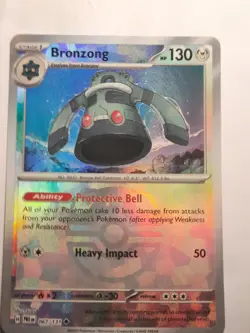 Bronzong (Master Ball Pattern) 067/131 Prismatic Evolutions Pokemon HOLO NM - Image 1