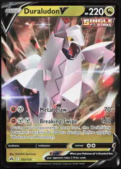 Duraludon V 103/159 Holo V Rare Crown Zenith Pokemon Near Mint - Image 1