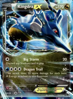 Kingdra EX 73/124 Holo EX Rare Fates Collide Pokemon Near Mint - Image 1