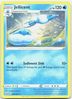 Jellicent 042/163 Rare Battle Styles Pokemon Lightly Played - Image 1