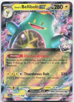 Iono's Bellibolt ex 053/159 Double Rare Journey Together Pokemon Holo Near Mint - Image 1