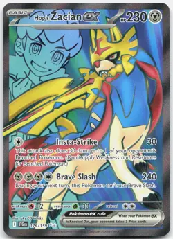 Hop's Zacian ex 176/159 Ultra Rare Journey Together Pokemon Holo Near Mint - Image 1