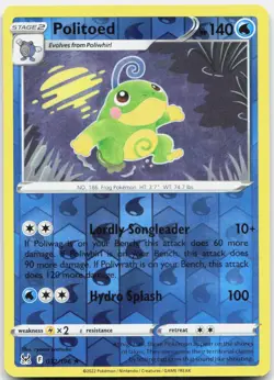 Politoed 032/196 Rare Lost Origin Pokemon Reverse Holo Near Mint - Image 1