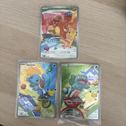 Pokemon First Partner Illustration Series 1 Kanto GEN 1 Starter Set Near Mint - Image 1