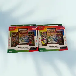 2Pokemon TCG First Partner Pack Illustration Collection Series 1 3 Packs English - Image 1
