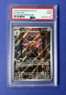 2026 Pokemon POR EN Doublade Illustration Rare #098 PSA 9 MINT - Image 1