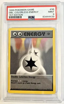 Pokemon 1999 Base Set 1st Edition Shadowless Double Colorless Energy PSA 9 MINT - Image 1