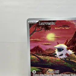 Larvesta Holo Illustration Rare SV: Black Bolt 099/086 NM Pokemon - Image 2