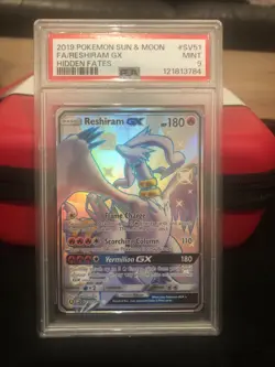 Pokemon TCG Reshiram GX SV51/SV94 Hidden Fates PSA 9 - Image 1